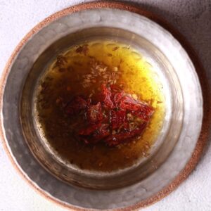 Cumin asafoetida tempering ghee